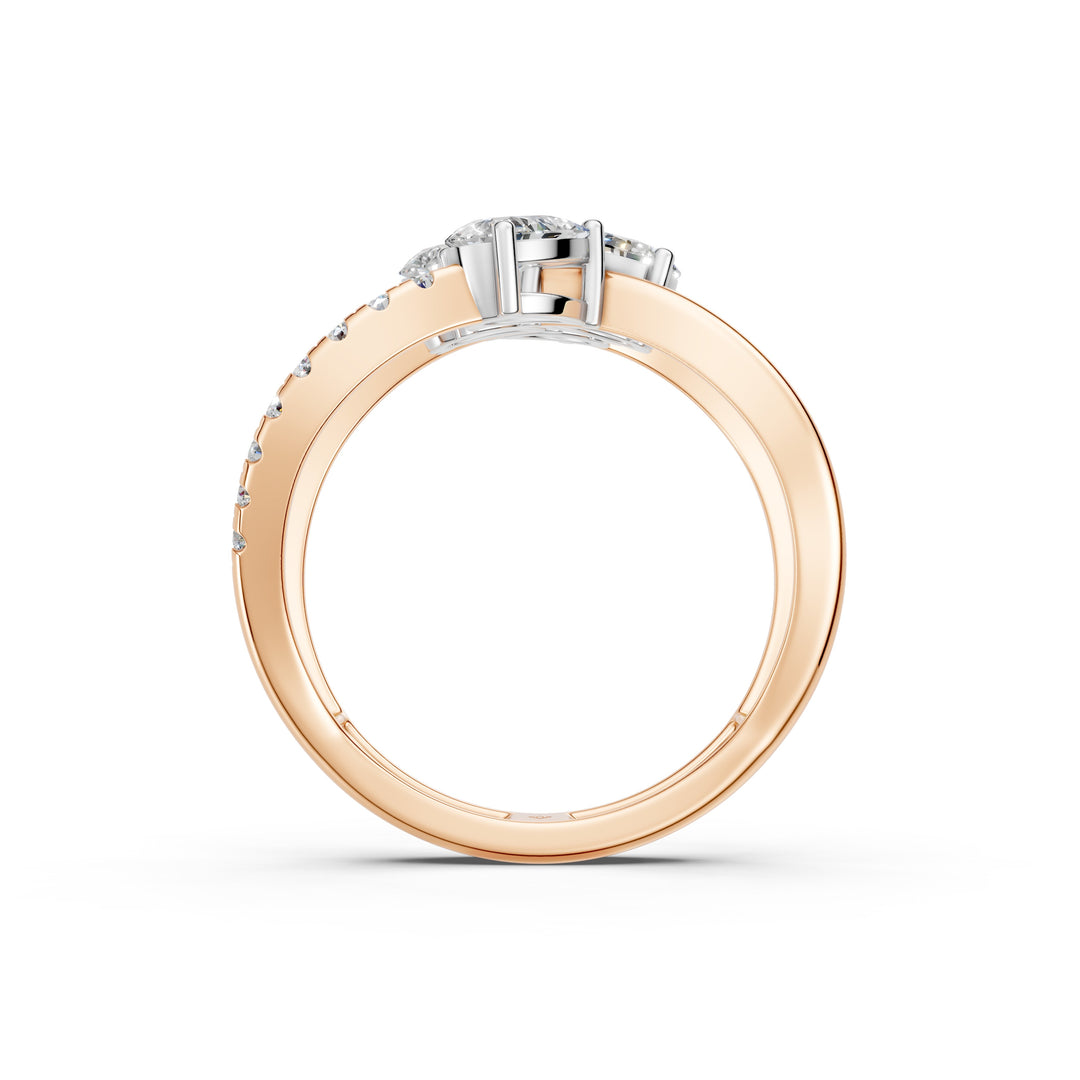 Aqira Pear Solitaire Diamond Womens Ring
