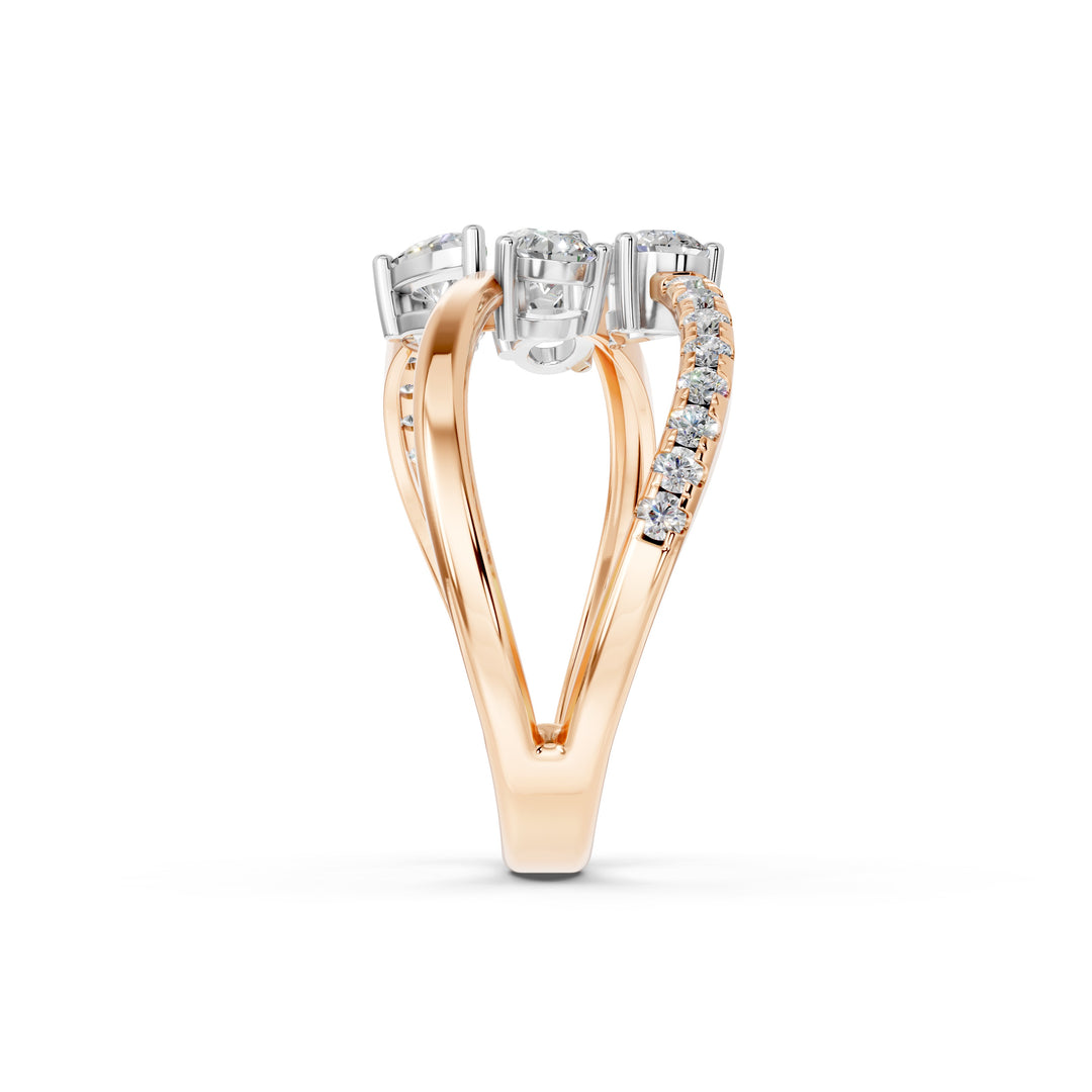 Aqira Pear Solitaire Diamond Womens Ring