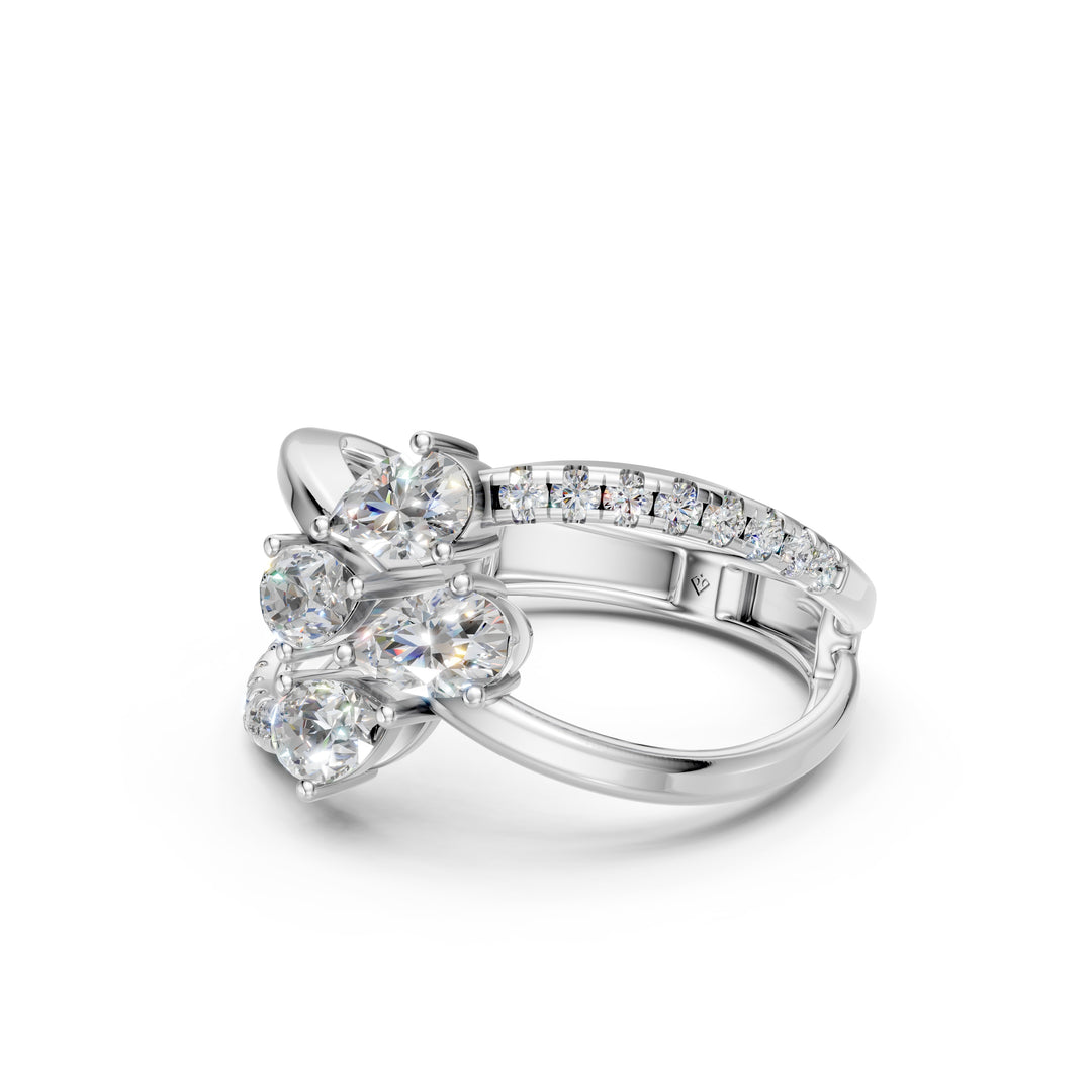 Aqira Pear Solitaire Diamond Womens Ring