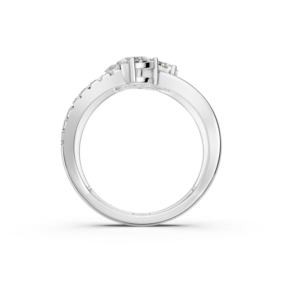 Aqira Pear Solitaire Diamond Womens Ring
