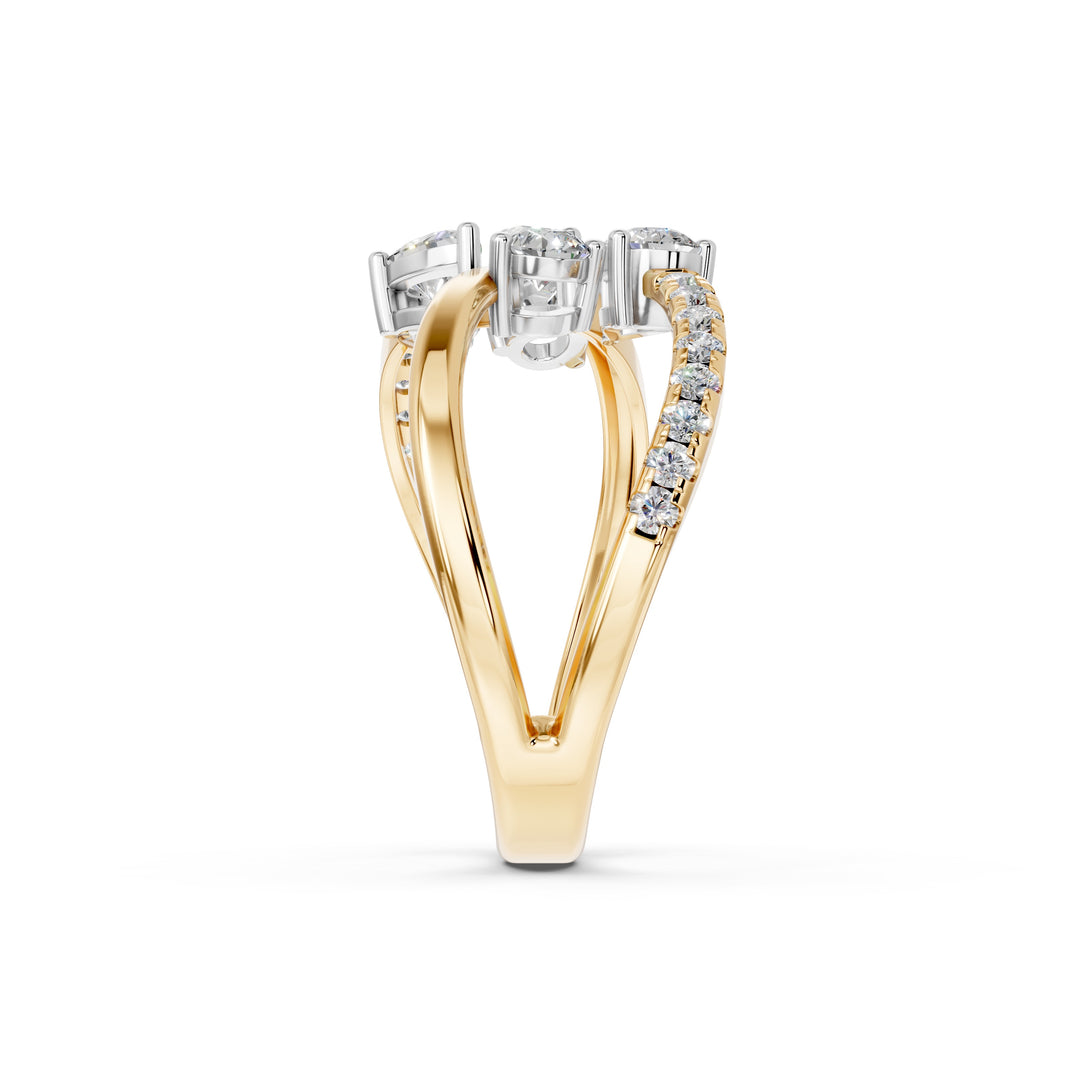 Aqira Pear Solitaire Diamond Womens Ring