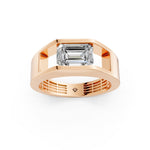 Load image into Gallery viewer, Araya Emerald Solitaire Diamond Men Ring
