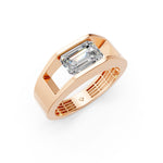 Load image into Gallery viewer, Araya Emerald Solitaire Diamond Men Ring
