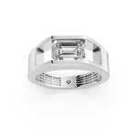 Load image into Gallery viewer, Araya Emerald Solitaire Diamond Men Ring

