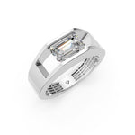Load image into Gallery viewer, Araya Emerald Solitaire Diamond Men Ring
