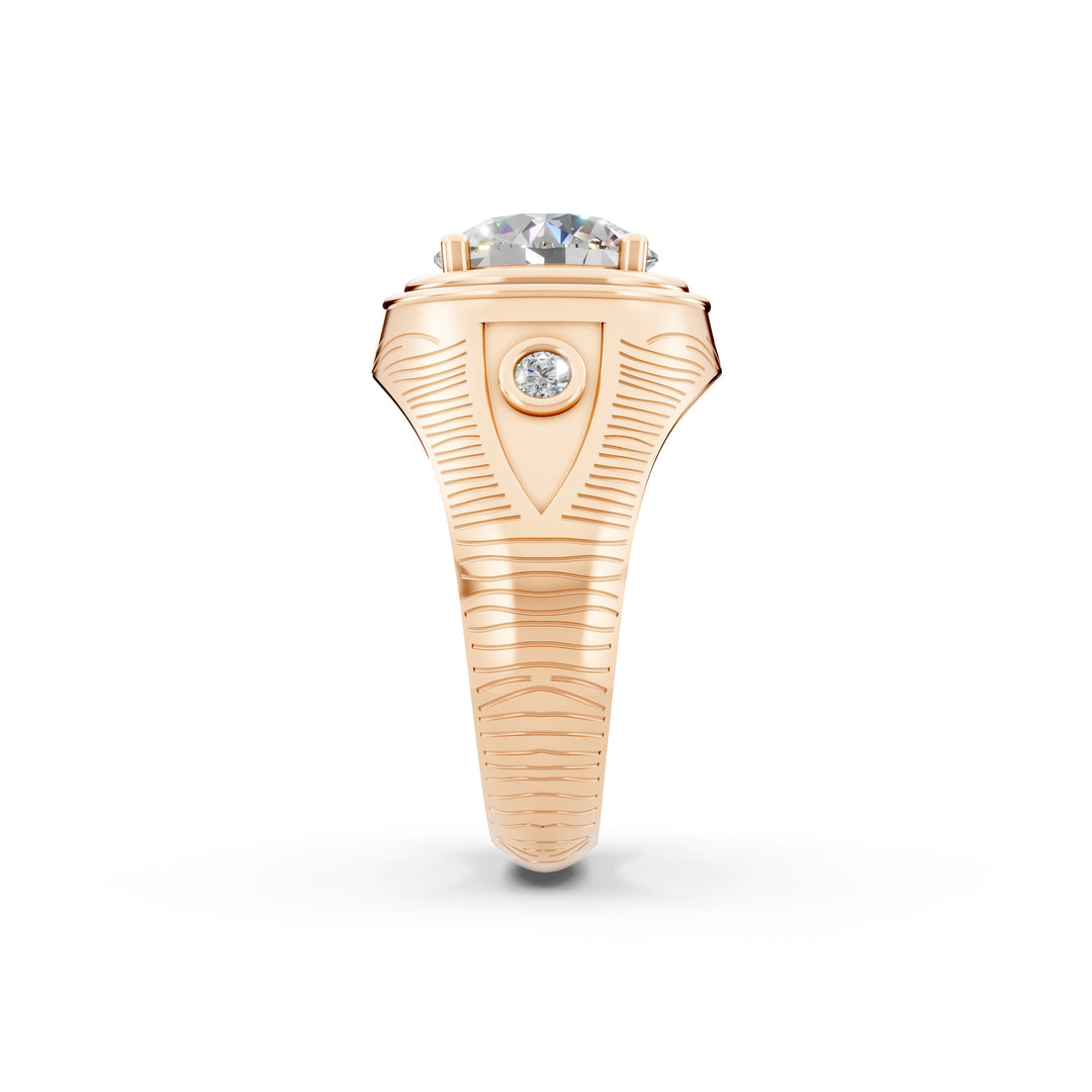 Ariaa Round Solitaire Diamond Men Ring