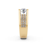 Load image into Gallery viewer, Arika Round Solitaire Diamond Men Ring
