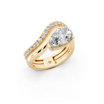 Load image into Gallery viewer, Ayria Pear Solitaire Diamond Womens Ring

