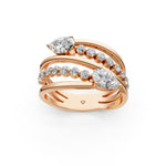 Load image into Gallery viewer, Baela Pear Solitaire Diamond Womens Ring
