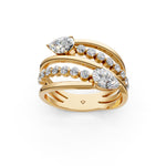 Load image into Gallery viewer, Baela Pear Solitaire Diamond Womens Ring
