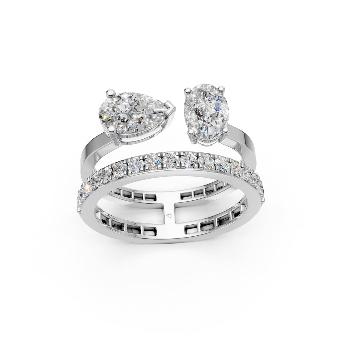 Baira Pear Solitaire Diamond 2 Womens Ring