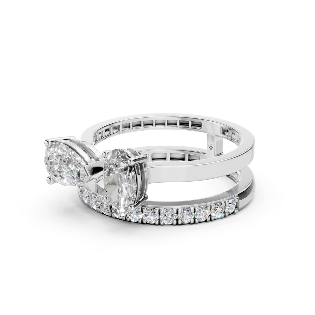 Baira Pear Solitaire Diamond 2 Womens Ring
