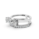 Load image into Gallery viewer, Baira Pear Solitaire Diamond 2 Womens Ring

