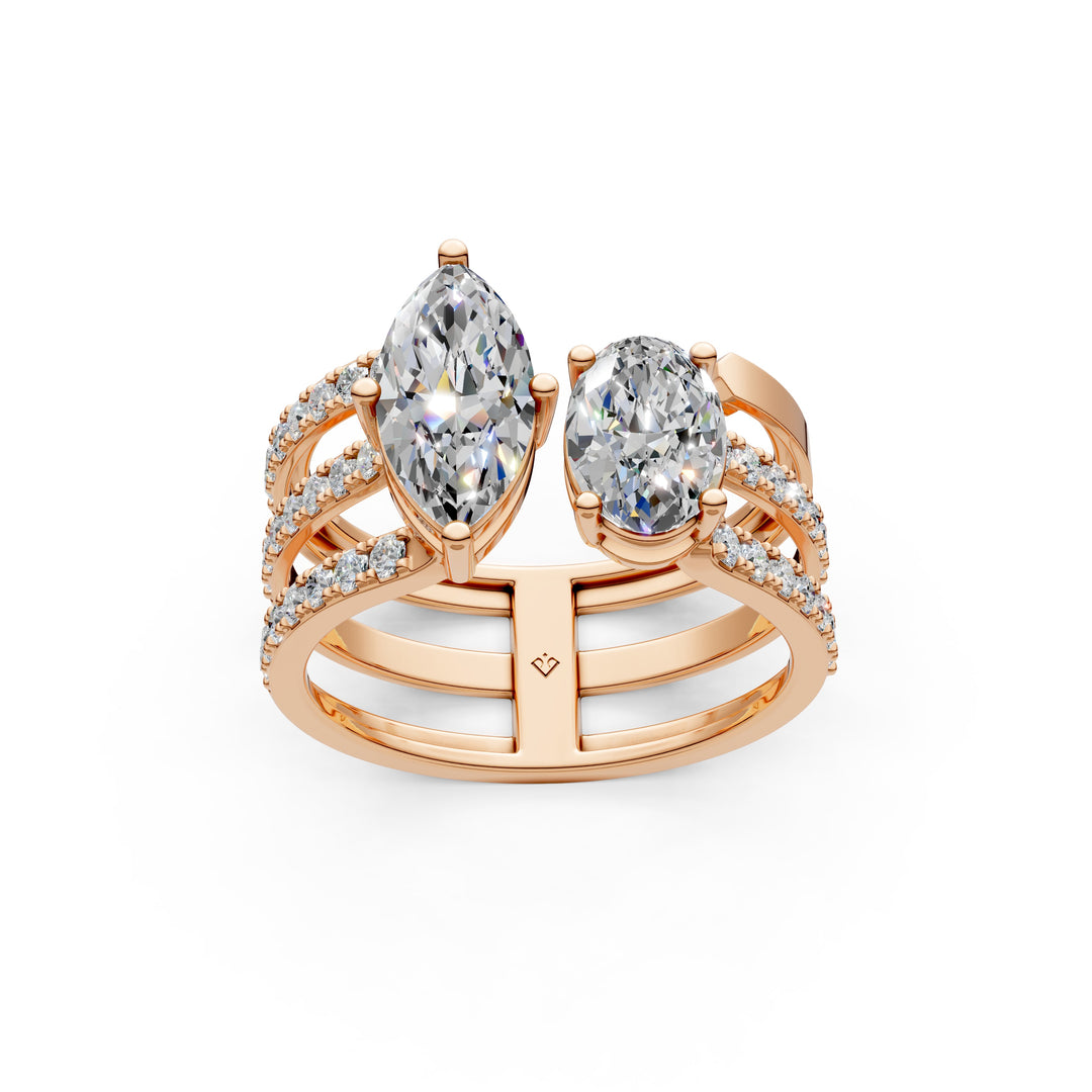 Asera Marquise Solitaire Diamond 3 Womens Ring