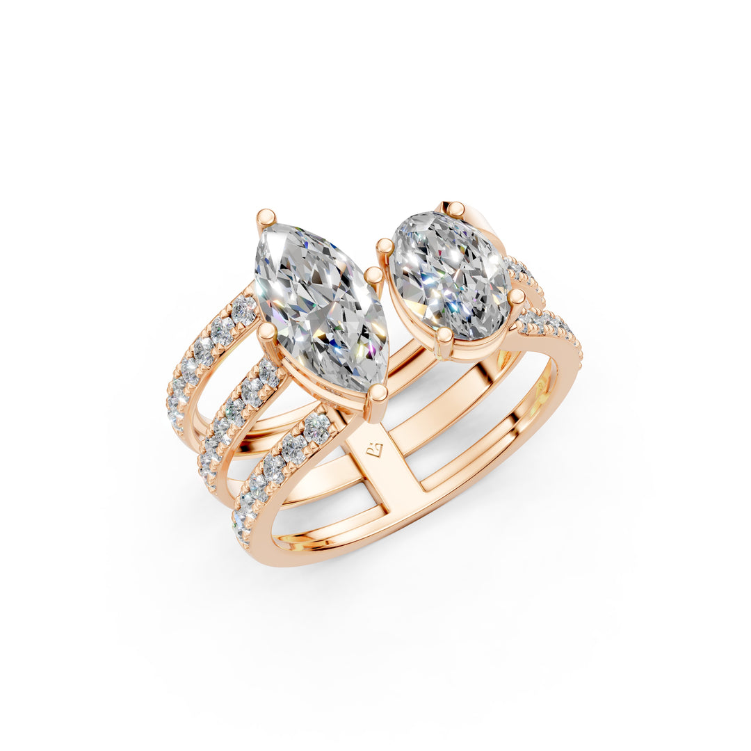 Asera Marquise Solitaire Diamond 3 Womens Ring