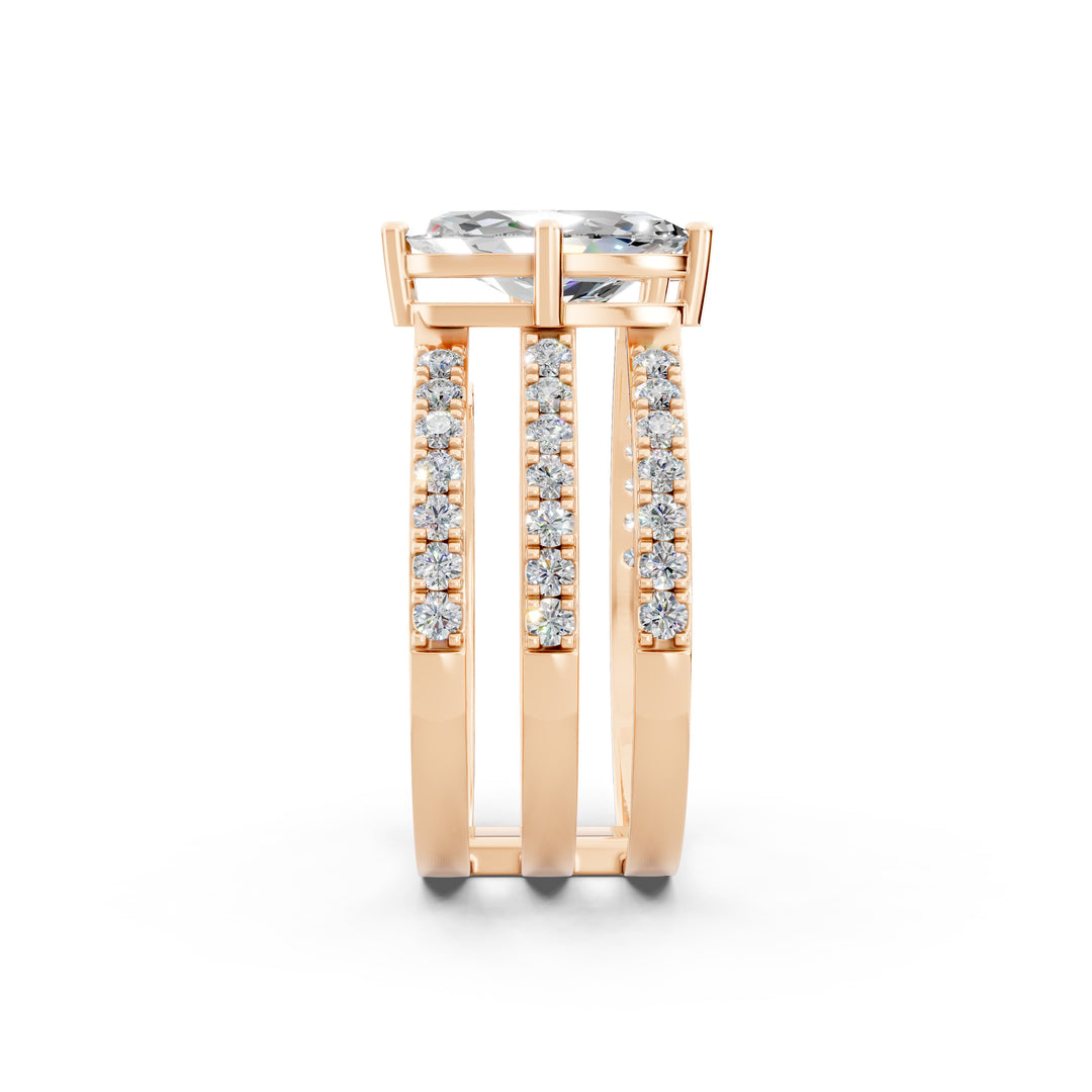 Asera Marquise Solitaire Diamond 3 Womens Ring