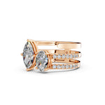 Load image into Gallery viewer, Asera Marquise Solitaire Diamond 3 Womens Ring
