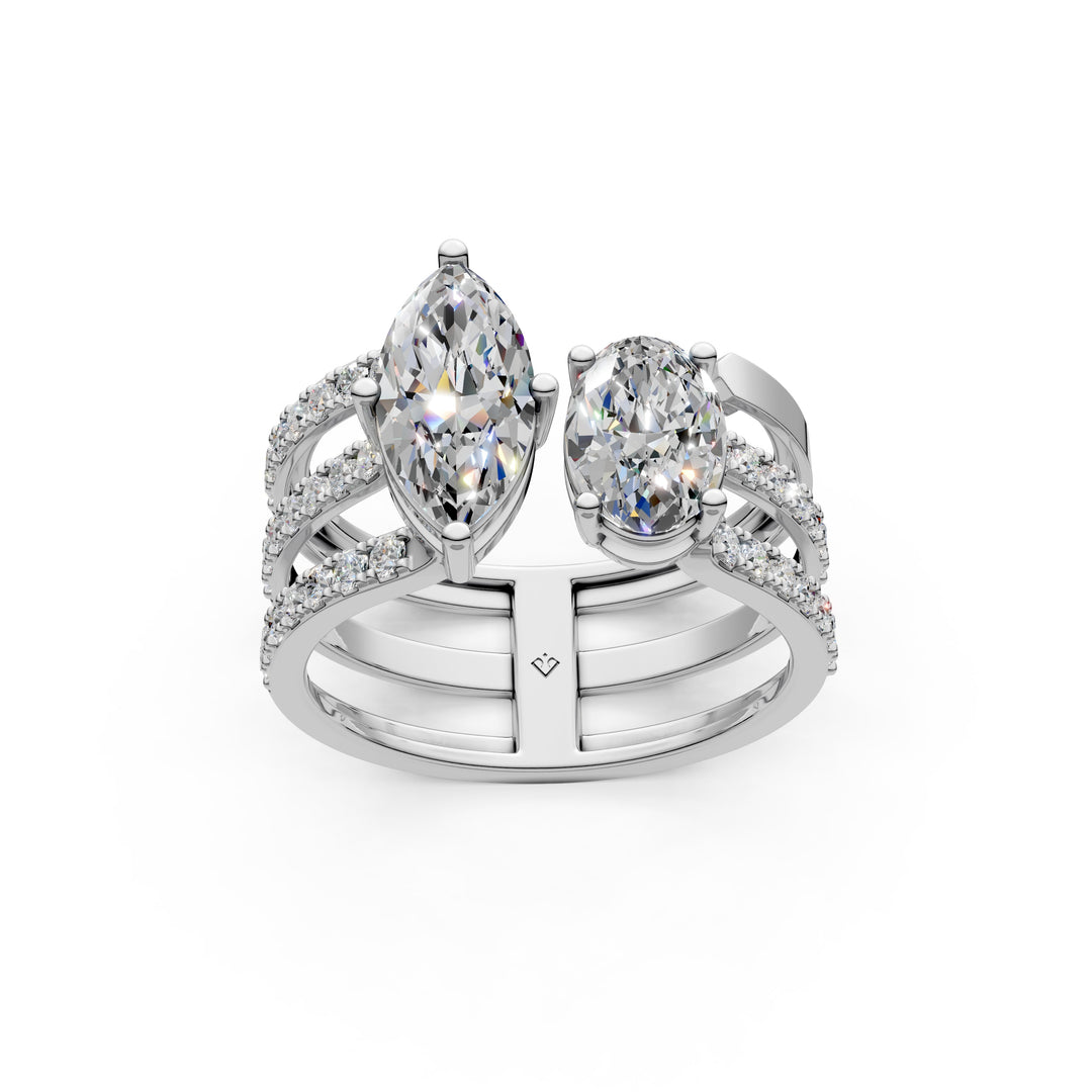 Asera Marquise Solitaire Diamond 3 Womens Ring