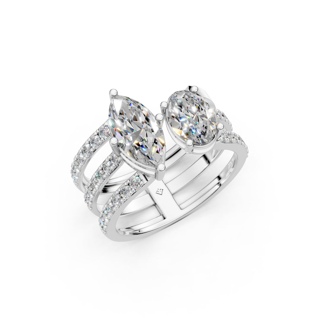 Asera Marquise Solitaire Diamond 3 Womens Ring