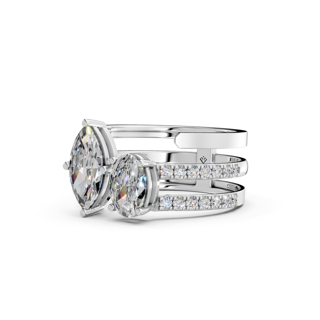 Asera Marquise Solitaire Diamond 3 Womens Ring
