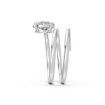 Load image into Gallery viewer, Ashira Oval Solitaire Diamond spiral Womens Ring
