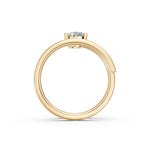 Load image into Gallery viewer, Ashira Oval Solitaire Diamond spiral Womens Ring
