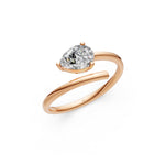 Load image into Gallery viewer, Avani Pear Solitaire Diamond Gap Womens Ring
