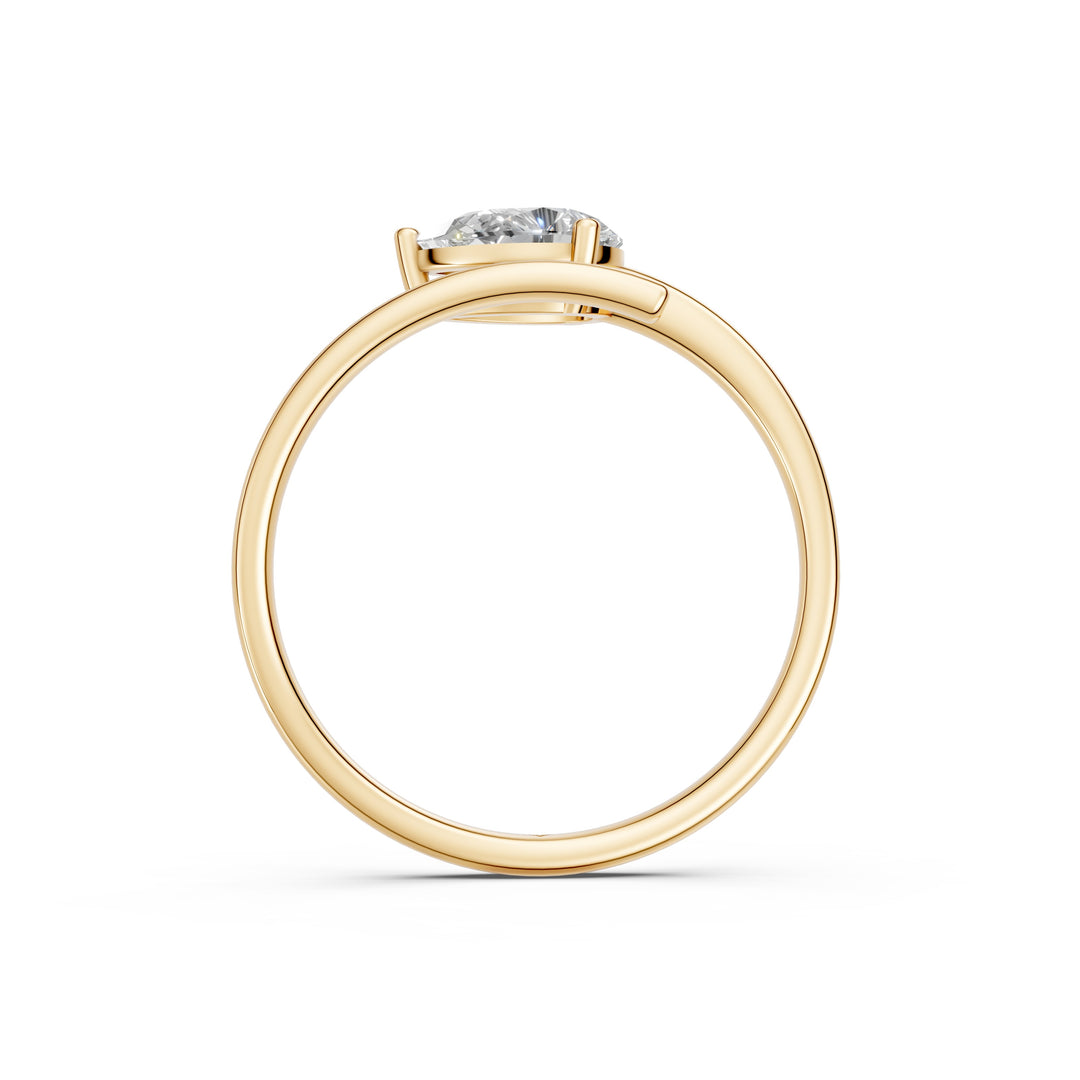Avani Pear Solitaire Diamond Gap Womens Ring