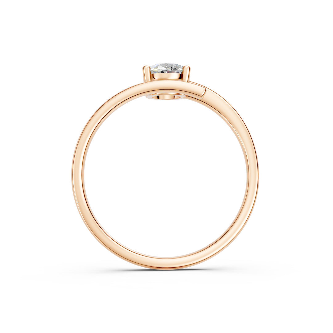 Avira Oval Solitaire Diamond Gap Womens Ring