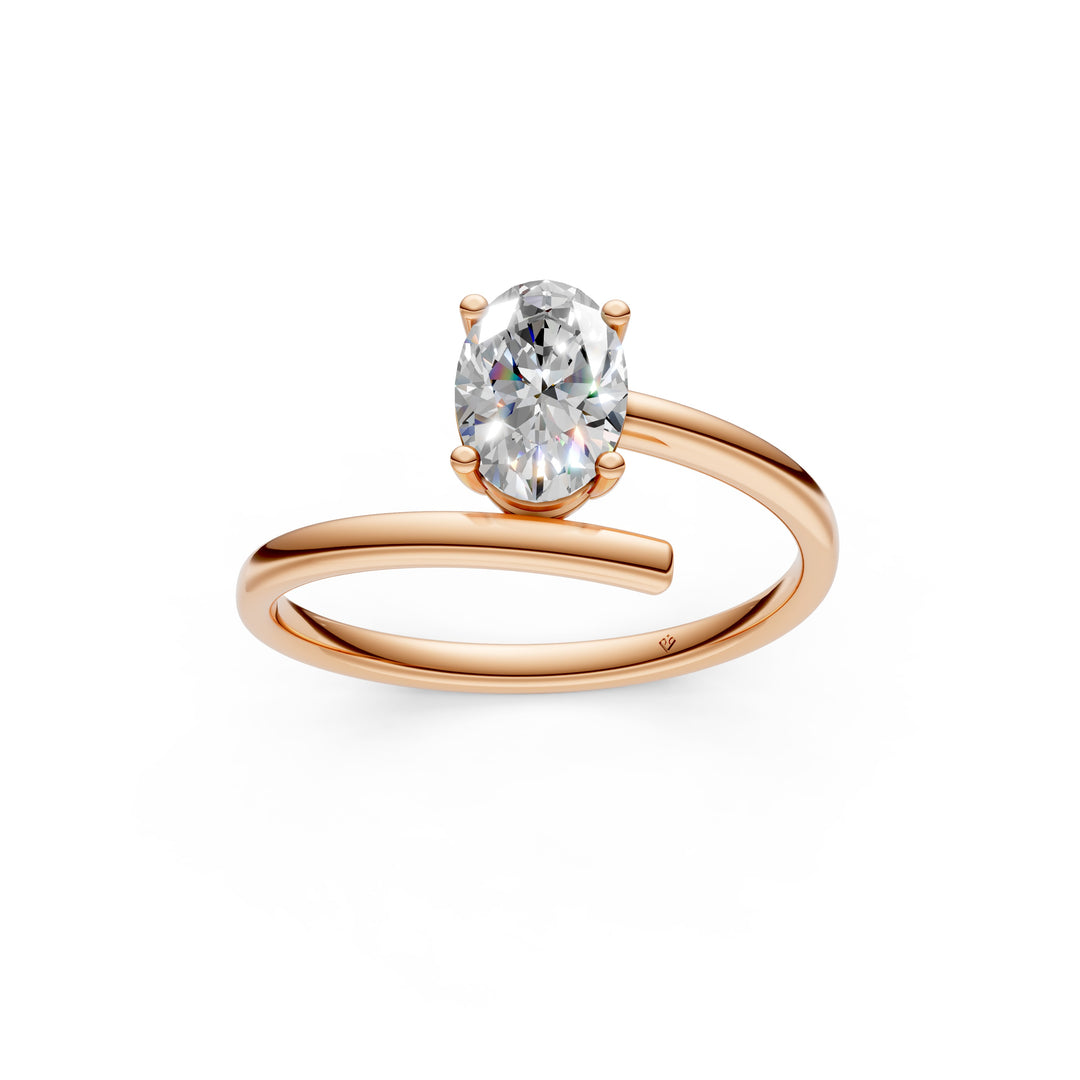 Avira Oval Solitaire Diamond Gap Womens Ring
