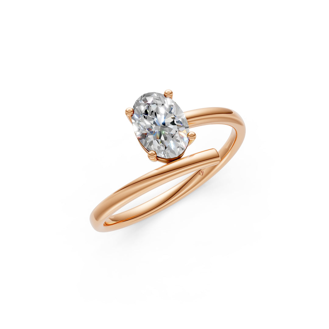 Avira Oval Solitaire Diamond Gap Womens Ring
