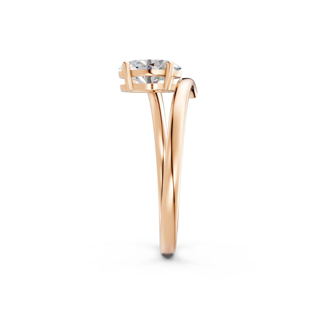 Avira Oval Solitaire Diamond Gap Womens Ring
