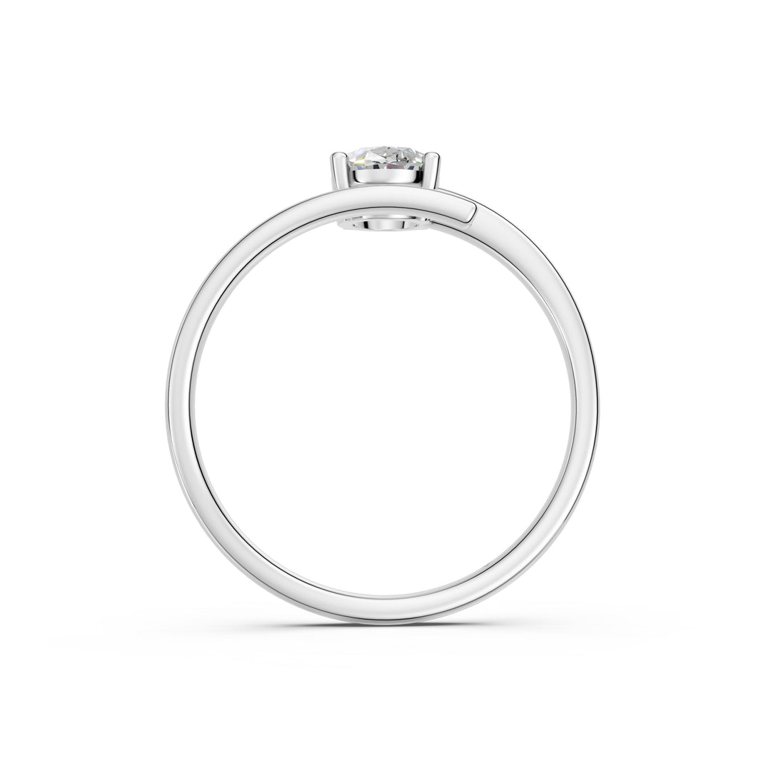 Avira Oval Solitaire Diamond Gap Womens Ring
