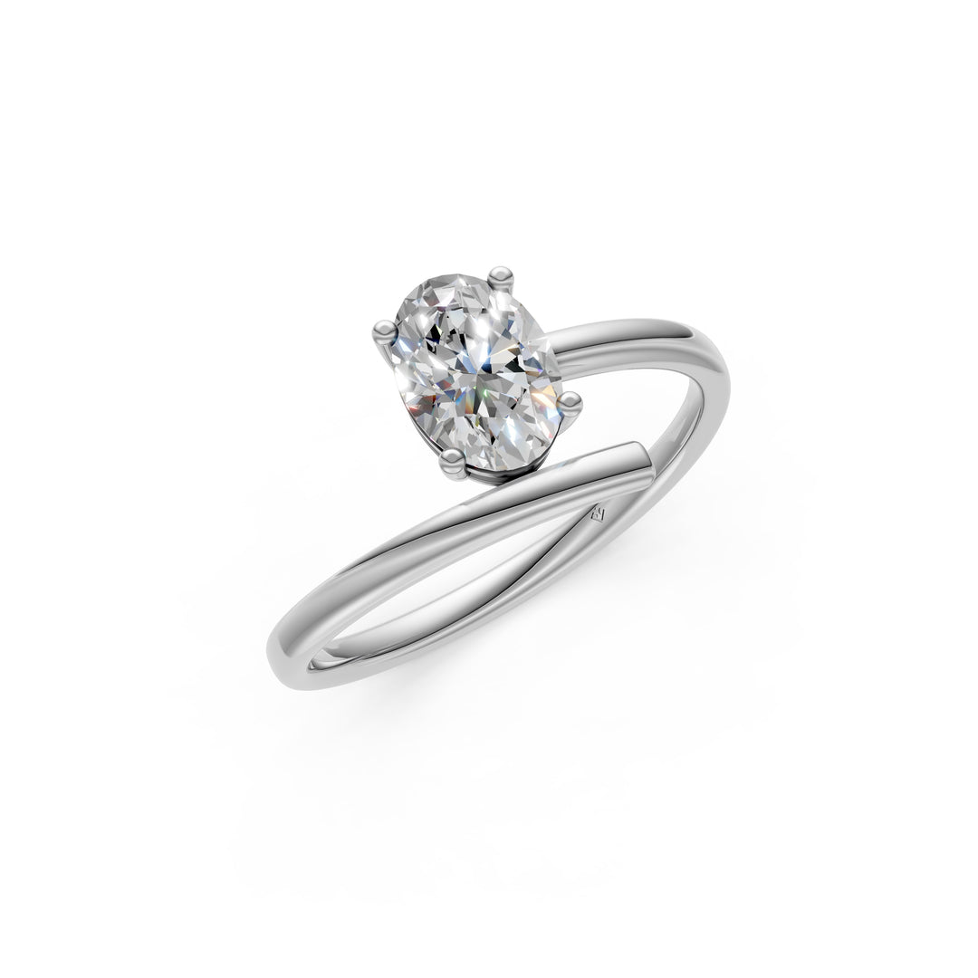 Avira Oval Solitaire Diamond Gap Womens Ring