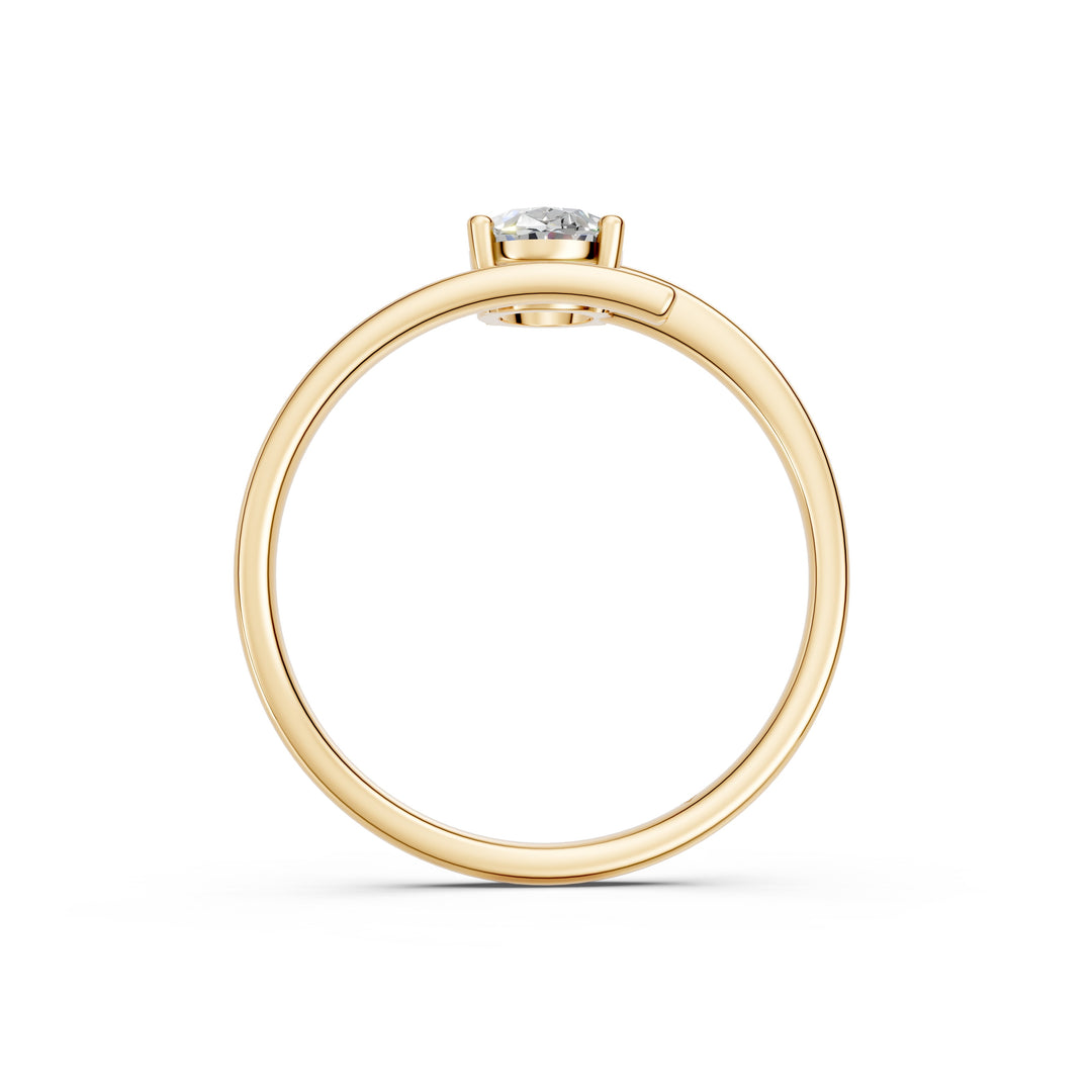 Avira Oval Solitaire Diamond Gap Womens Ring