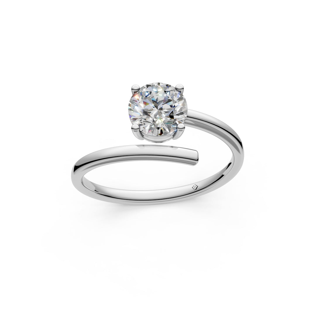 Ayana Round Solitaire Diamond Gap Womens Ring
