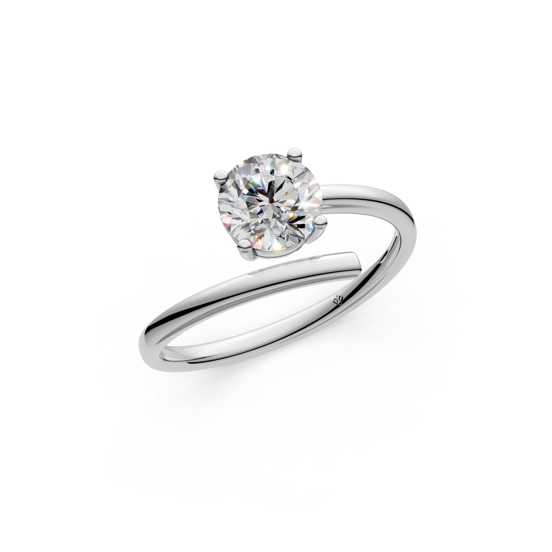 Ayana Round Solitaire Diamond Gap Womens Ring