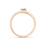 Load image into Gallery viewer, Aylin Emerald Solitaire Diamond Gap Womens Ring
