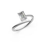Load image into Gallery viewer, Aylin Emerald Solitaire Diamond Gap Womens Ring
