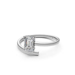 Load image into Gallery viewer, Aylin Emerald Solitaire Diamond Gap Womens Ring

