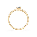 Load image into Gallery viewer, Aylin Emerald Solitaire Diamond Gap Womens Ring
