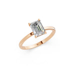 Load image into Gallery viewer, Faria Emerald Solitaire Diamond Womens Ring
