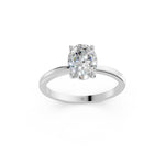 Load image into Gallery viewer, Faiza Oval Solitaire Diamond Womens Ring
