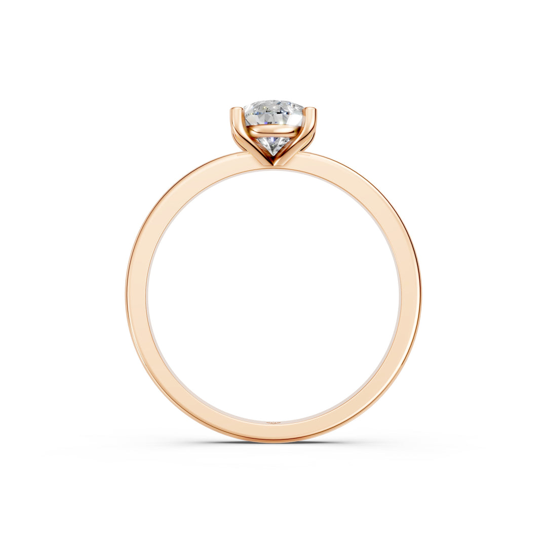 Evira Pear Solitaire Diamond Womens Ring