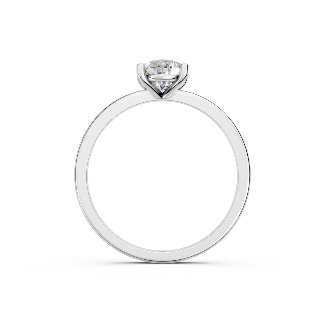 Evira Pear Solitaire Diamond Womens Ring