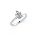 Load image into Gallery viewer, Evira Pear Solitaire Diamond Womens Ring
