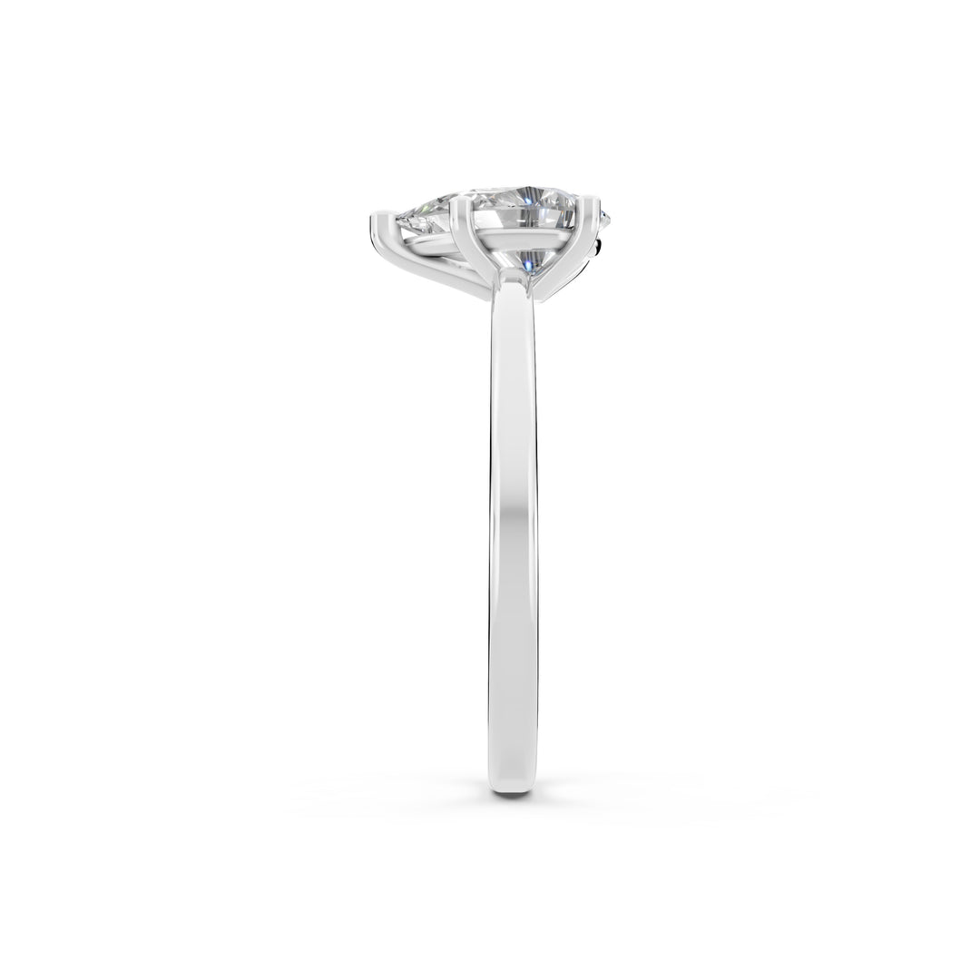 Evira Pear Solitaire Diamond Womens Ring