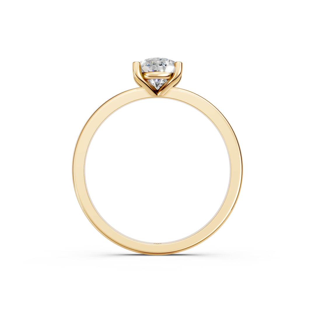 Evira Pear Solitaire Diamond Womens Ring