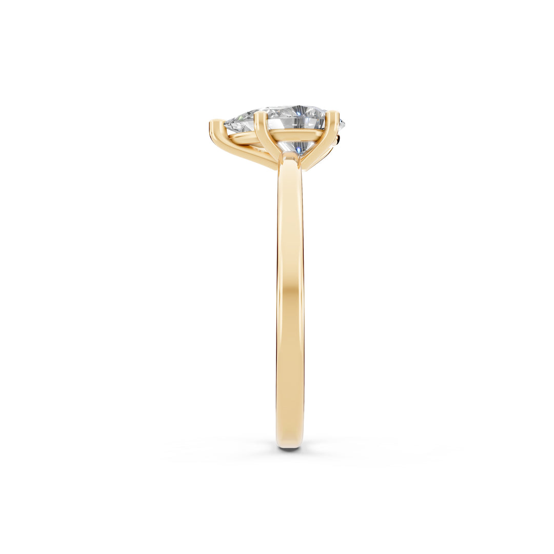 Evira Pear Solitaire Diamond Womens Ring