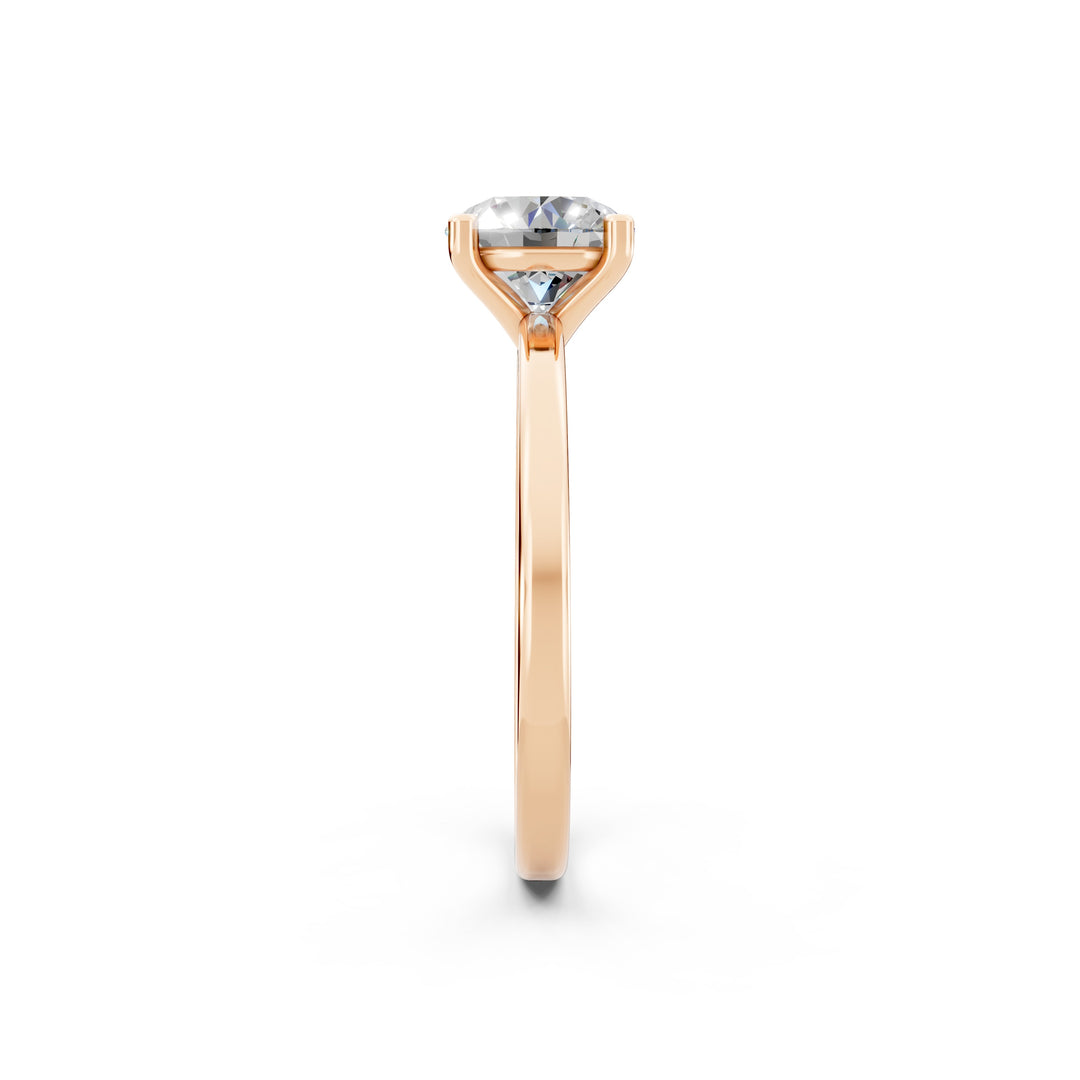 Evara Round Solitaire Diamond Womens Ring